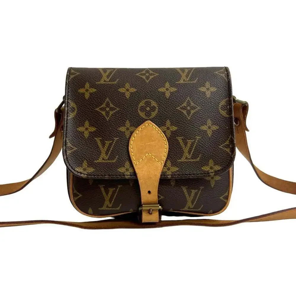 LOUIS VUITTON Brown Monogram Leather Pochette Shoulder Bag
